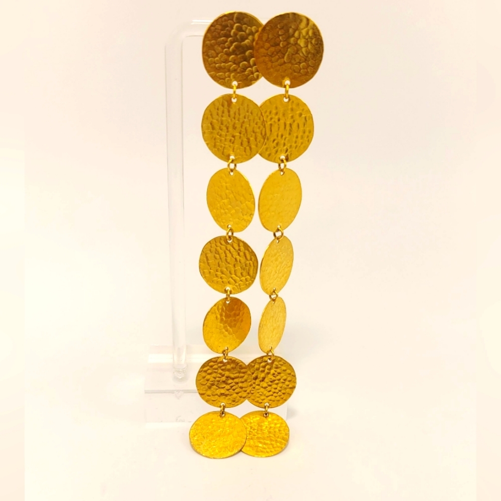 Mais x Frida Hanging Round Coin Drop Earrings NEW